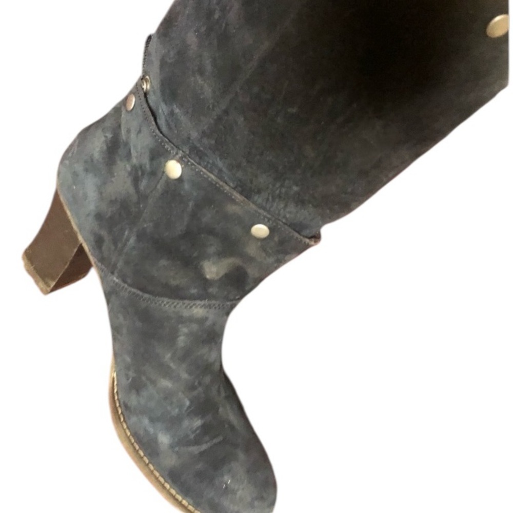 CAT Caterpillar 3 in 1 Navy  leather adjustable lengths boots rubber sole NIB - Picture 7 of 15
